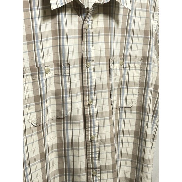 Timberland Mens Large Short Sleeve Button Down Plaid Shirt - Picture 7 of 12